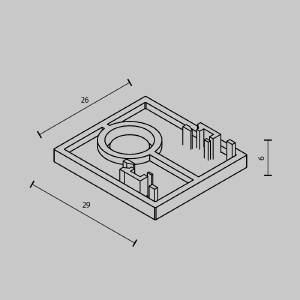 Заглушки для накладного низкопрофильного шинопровода Exility 2шт Maytoni Accessories for tracks Exility TRAM034EC-41W