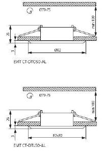 Встраиваемый светильник Kanlux Evit 18561