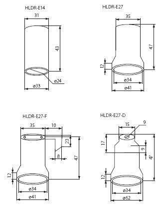 Патрон Kanlux Hldr-E14 2170