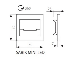 Подсветка для ступеней Kanlux Sabik 23111