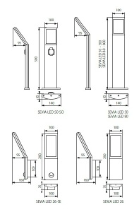 Уличный настенный светильник Kanlux Sevia 23550