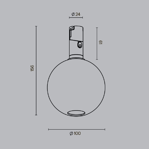 Трековый светильник Maytoni Bubble TR205-1-3W3K-B