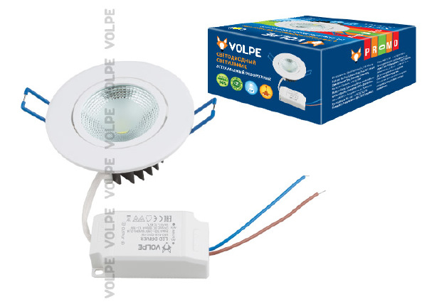 Встраиваемый светильник Volpe ULM-Q232 5W/NW IP20 White