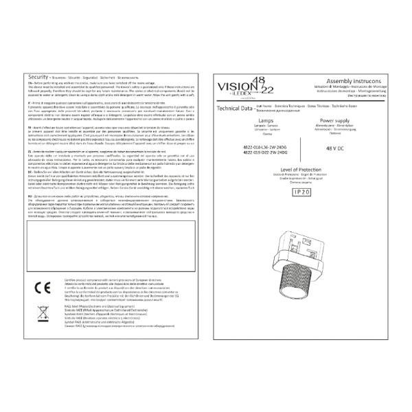 Трековый светильник iLEDEX TECHNICAL VISION48/22 4822-019-D22-2W-24DG-3000K-BK