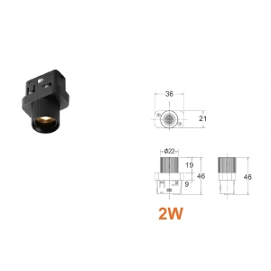 Трековый светильник iLEDEX TECHNICAL VISION48/22 4822-019-D22-2W-24DG-3000K-BK