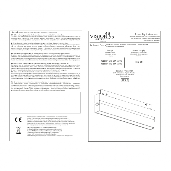 Трековый светильник iLEDEX TECHNICAL VISION48/22 4822-004-L602-24W-110DG-3000K-WH