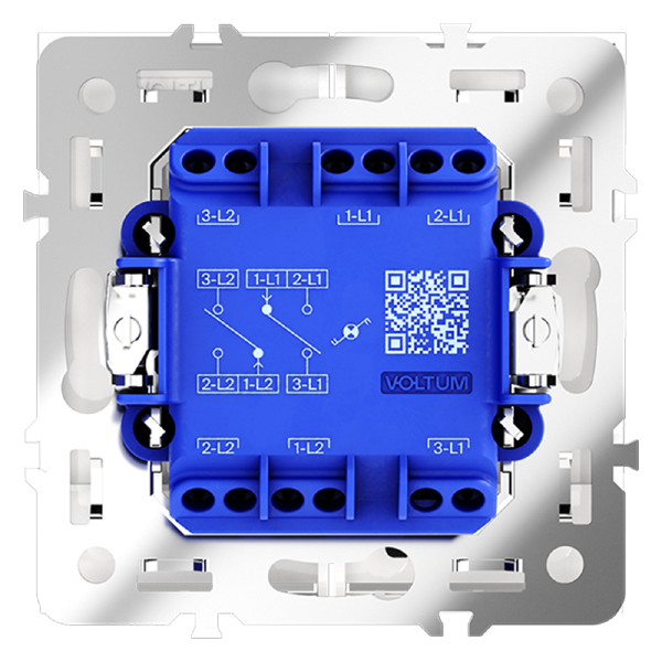 Проходной переключатель двухклавишный с подсветкой Voltum S70 VLS020403