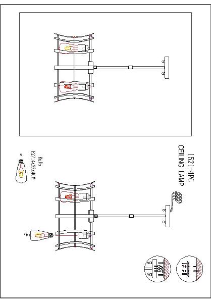 Люстра на штанге Favourite Werk 1521-4PC